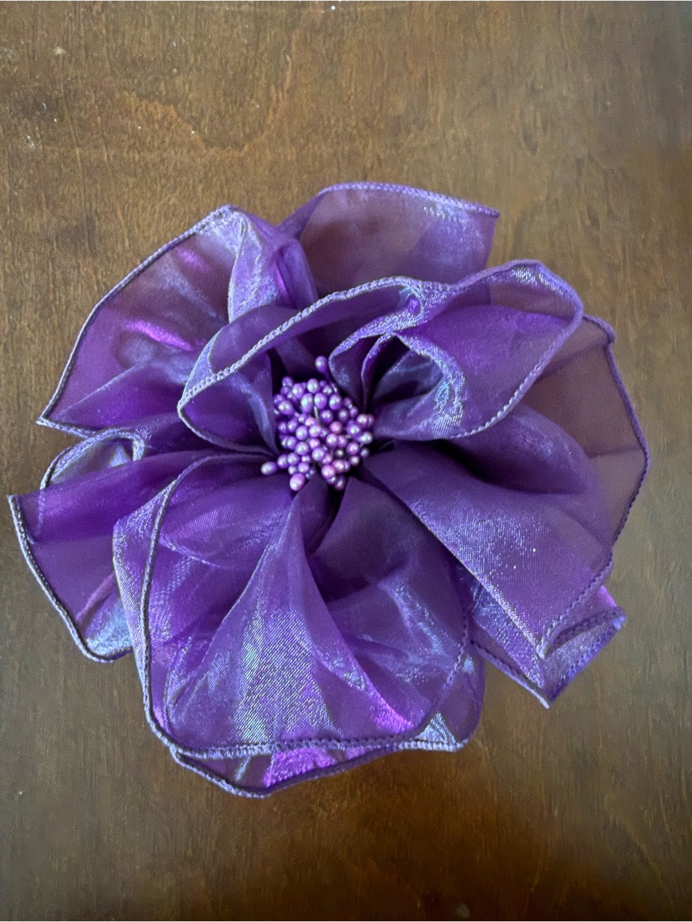 Tasha organza flower brooch/hair clip